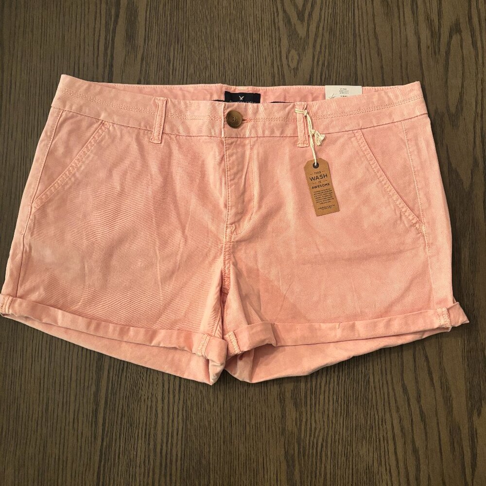 American Eagle Midi Low-Rise Stretch Shorts